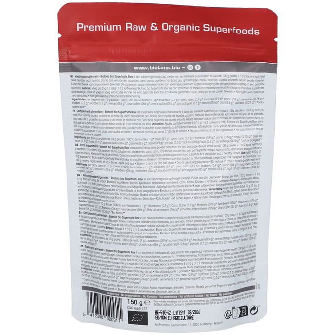 Biotona Bio Superfruits Raw 150g