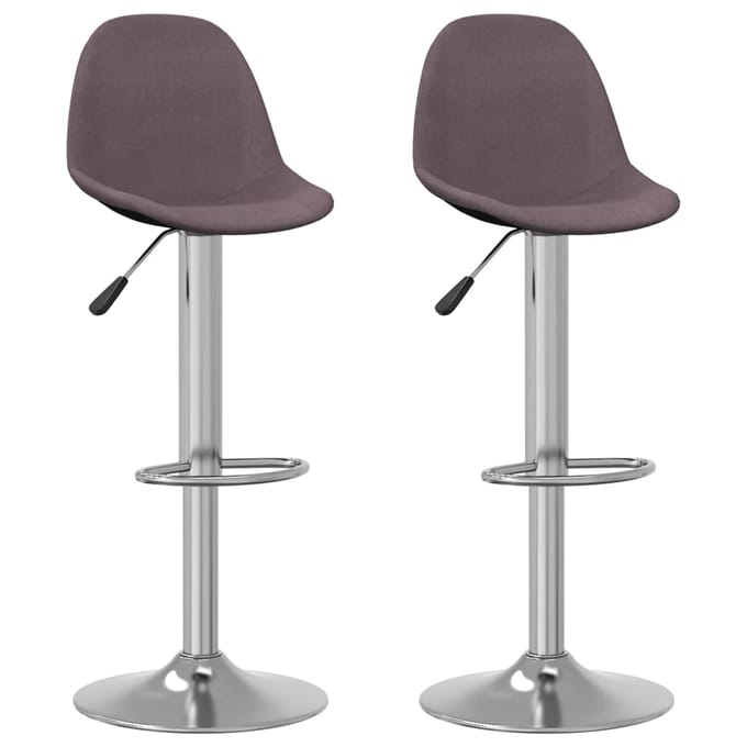 vidaXL - Barkrukken - 2 - st - stof - taupe