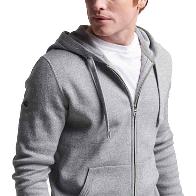 Sweater met capuchon van biologisch katoen en ritssluiting Superdry Essential