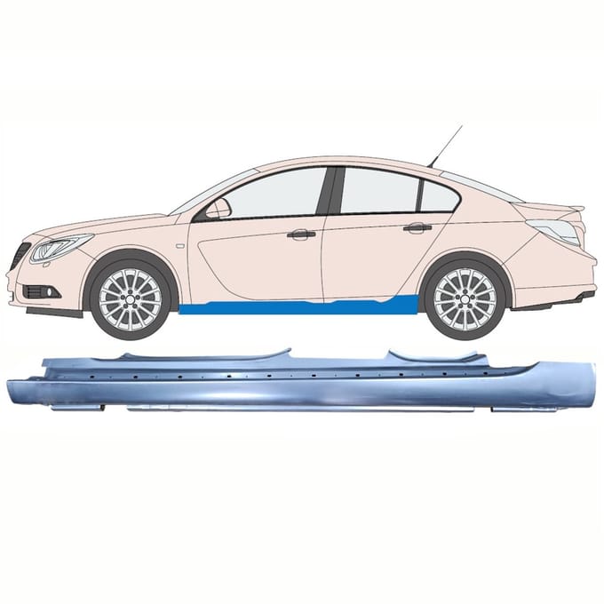 Volledige dorpel voor Opel Insignia 2008-2017 / Links