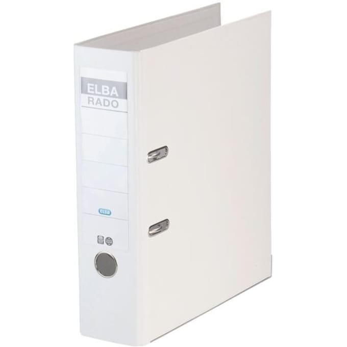Elba Ordner Rado brillant DIN A4 Rugbreedte: 80 mm Wit 2 beugels 100022618