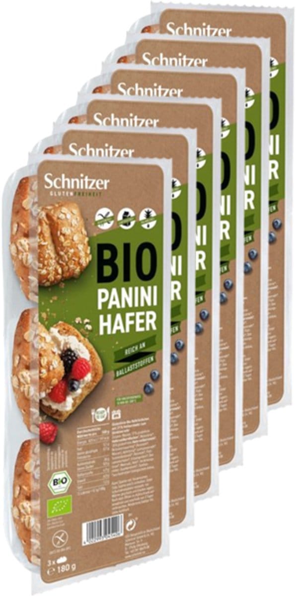 Schnitzer | Panini Haver | 6 stuks | 6 x 180 gram