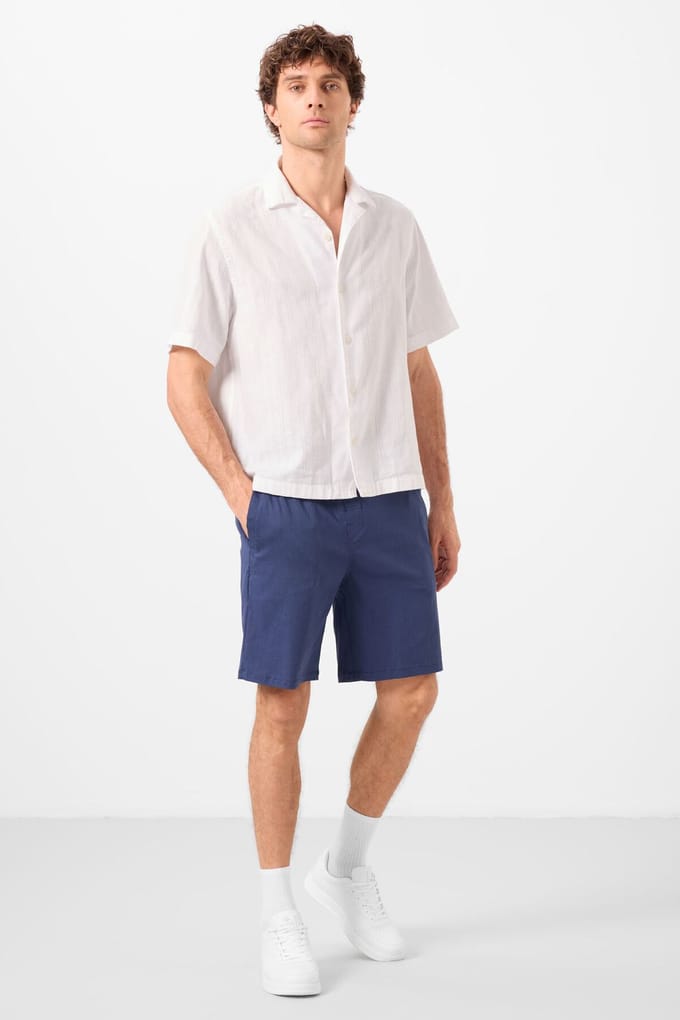 Heren Geweven Chino Shorts