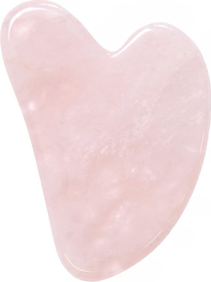 Gua Sha, massagesteen van rozenkwarts (tederheid en liefde), 8 cm Guasha