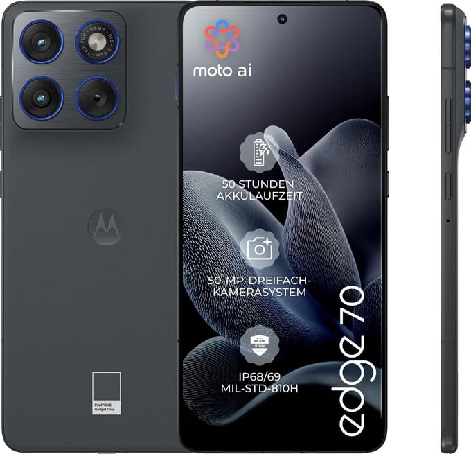 Motorola Moto Edge 70 5G 12GB RAM 512GB - Gadget Grey