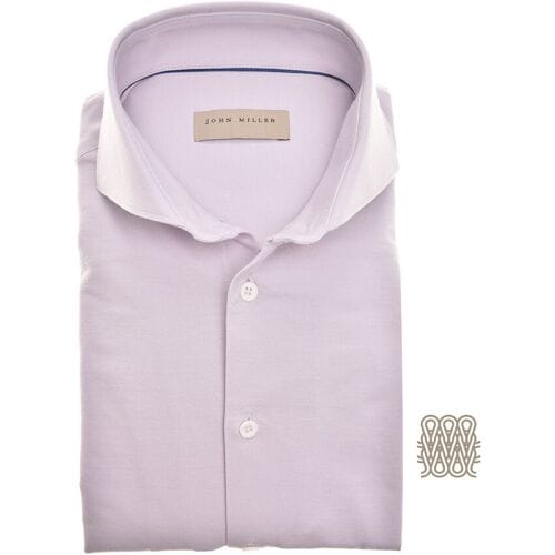 John Miller Overhemd Slim Uni Color Cutaway Collar Tricot Lila / male