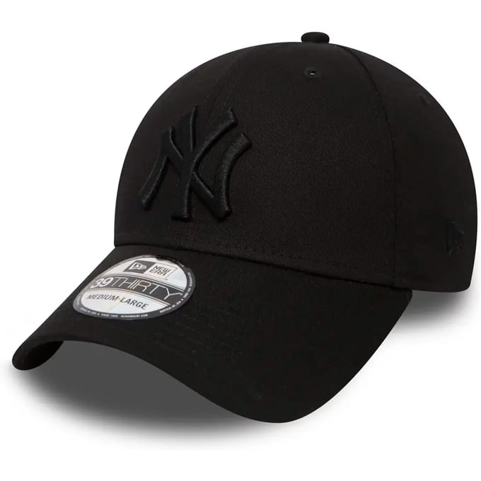 New Era MLB New York Yankees Cap - 39THIRTY - M/L - Black/Black