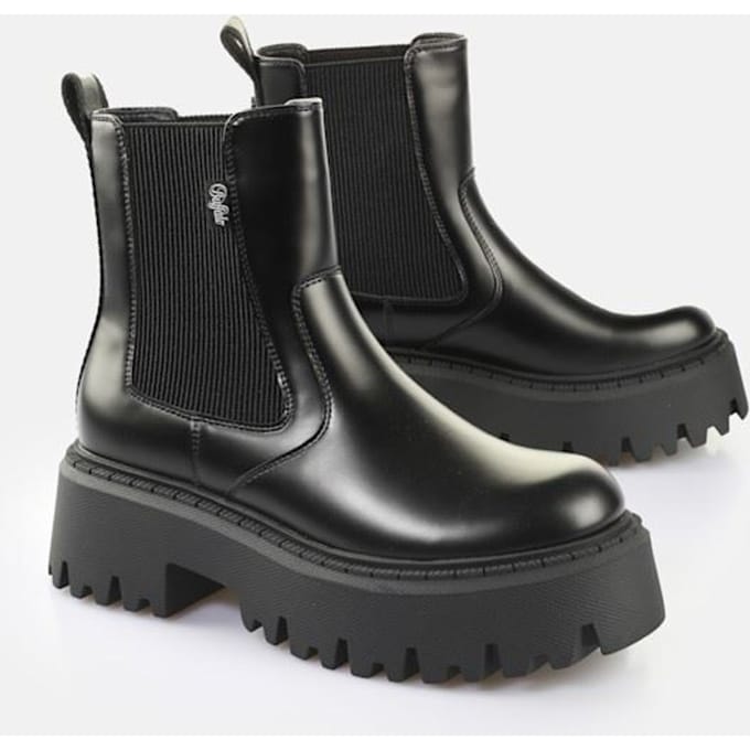 Buffalo Aspen Chelsea Dames Zwarte Laarzen
