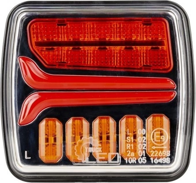 LED achterlichtcombinatie - 12 / 24V - 4 in 1 - 34 LED - Links