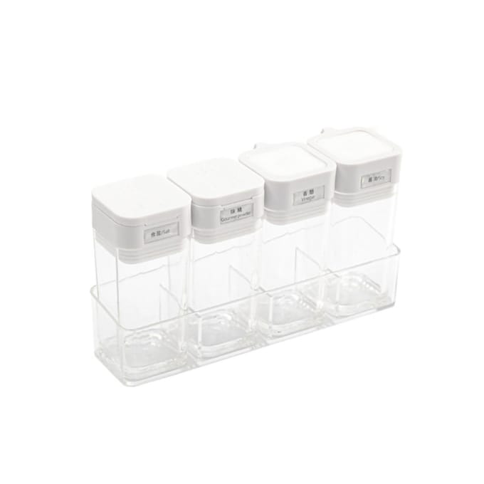 Kruidencontainer Compact Draagbaar Transparant Condimentflesje voor Keuken Thuis 2 Oliecontrole white