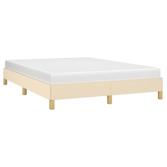 vidaXL - Bedframe - zonder - matras - stof - crèmekleurig - 140x200 - cm