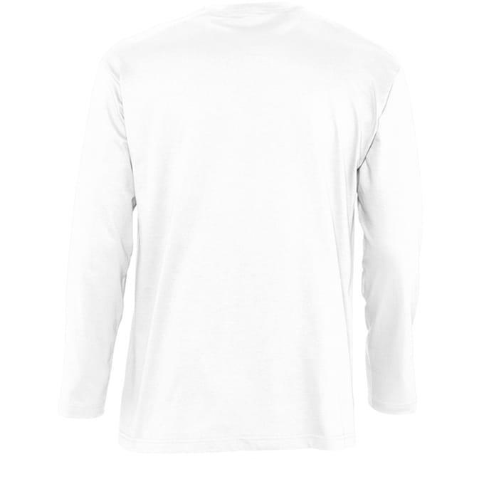 SOLS Heren Monarch T-Shirt met lange mouwen (Wit)