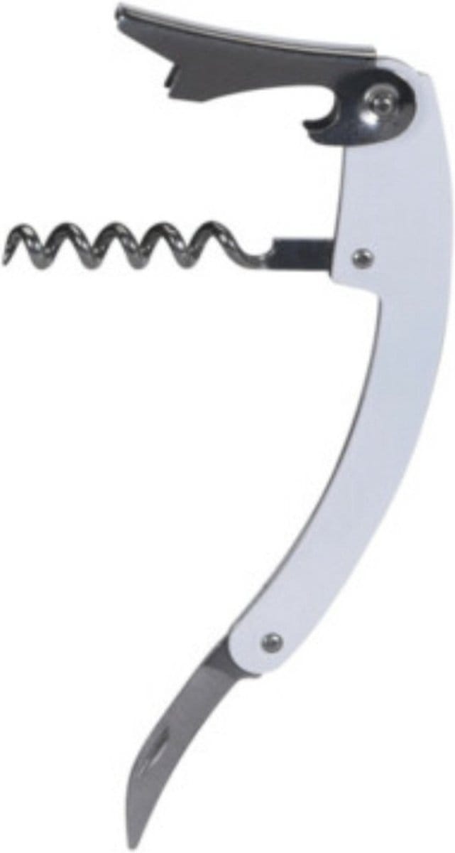 Excellent Houseware flesopener/kurkentrekker - kelnersmes - wit