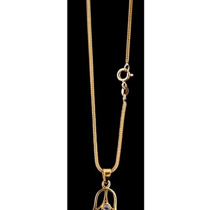 Vossenstaart ketting 40 cm verguld
