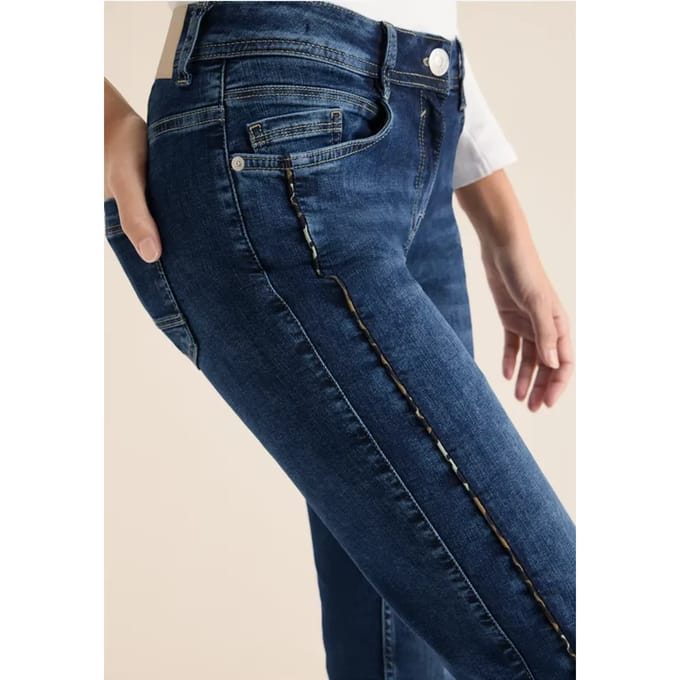 Jeans met gallonstrepen