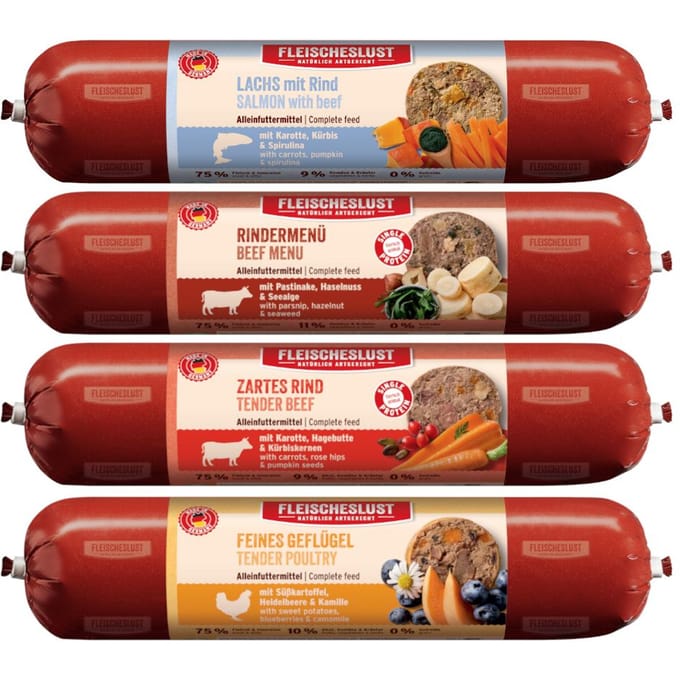 Voordeelpakket Fleischeslust Classic 16 x 400 g - Mixpaket II (4 Sorten)