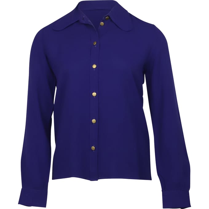 Chloe blouse met knoopsluiting in paarse zijde