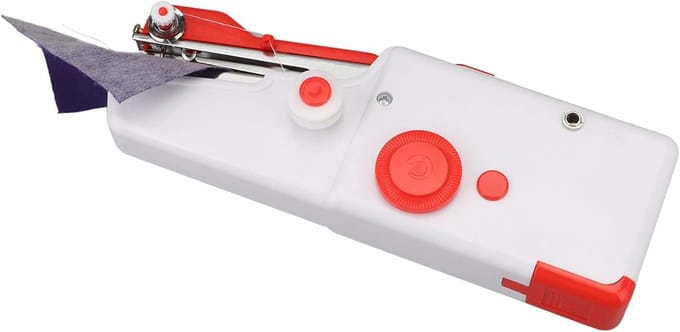 Handnaaimachine Mini - Draagbare Naaier - Kleine Reparaties - Batterij Aangedreven - Compact Ontwerp - Rood