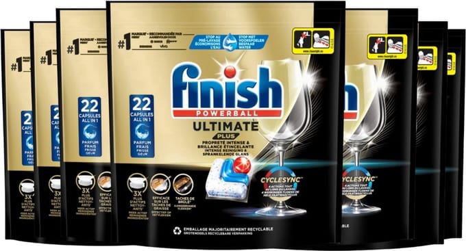 Finish Ultimate+ Regular - 154 Capsules - Voordeelverpakking