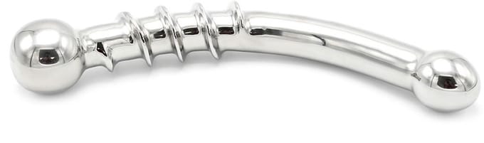 Kiotos - Curve Steel Dildo Twisted - Dildo met Ribbels - RVS