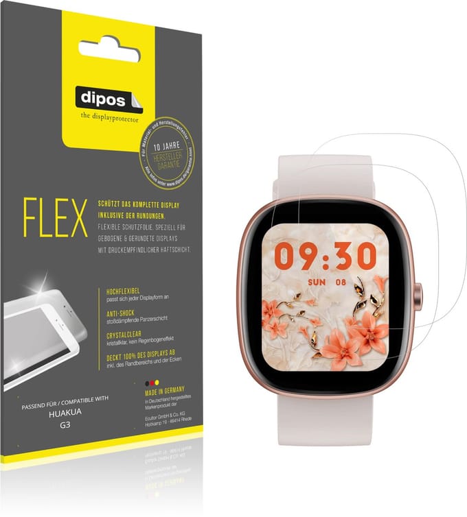 dipos – 2x Beschermfolie geschikt voor HUAKUA G3 | 3D Full Cover Screenprotector | 100% Passend