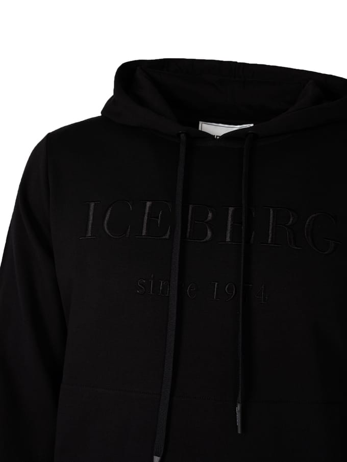 Iceberg blouse Hoodie Mannen zwart