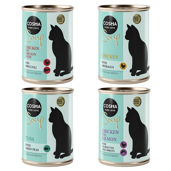 12x100g Soup Mix 2 (4 Smaken) Cosma Kattenvoer