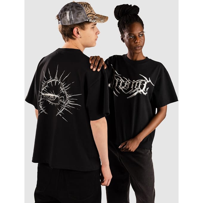 Vitriol Thoughts Cropped T-Shirt zwart