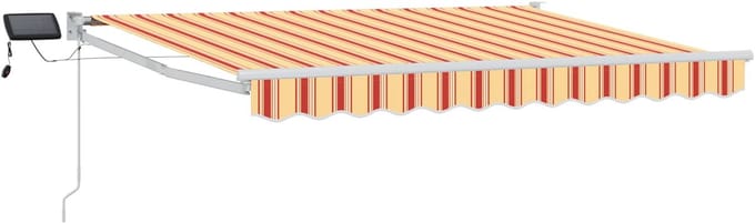 vidaXL - Handbediende - luifel - met - LED's - Multikleur - 3,5 - x - 2 - m