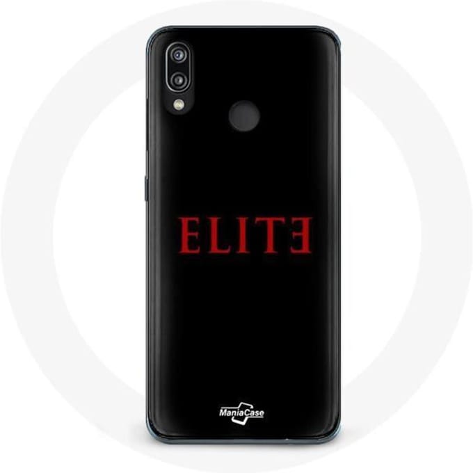 Hoesje - Huawei - P20 Lite Elite - Rood Logo - Zwarte Achtergrond - Hard