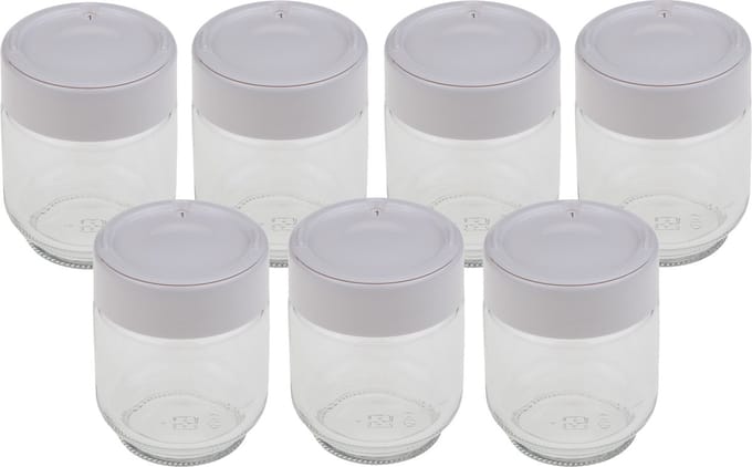 set van 7 potjes voor moulinex yoghurtmaker - moulinex - a14a03