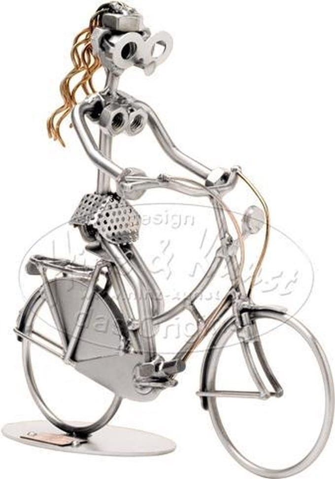Hinz & Kunst smeedwerkfiguur "Fietster"