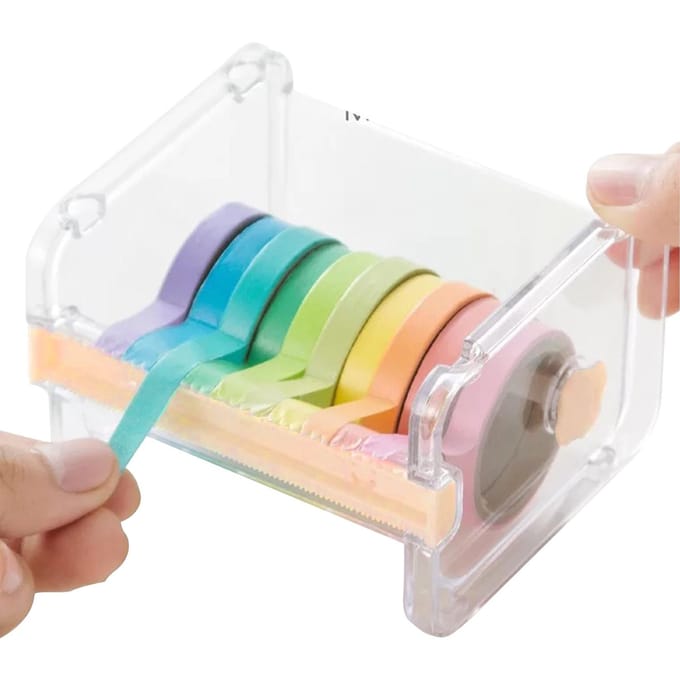 Tape Dispenser Cutter Roll Tape Houder Organizer Desktop DIY Sticker Roll Tape Cutter Dispenser Bureau Accessoire geel