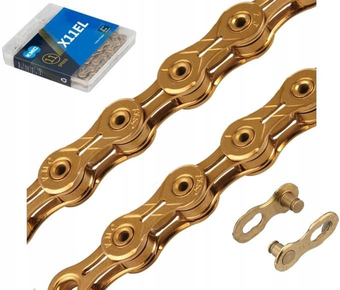 KMC X-11-EL Ti-N Gouden Ketting 11-Speed ​​118 Schakels met Missing-Link