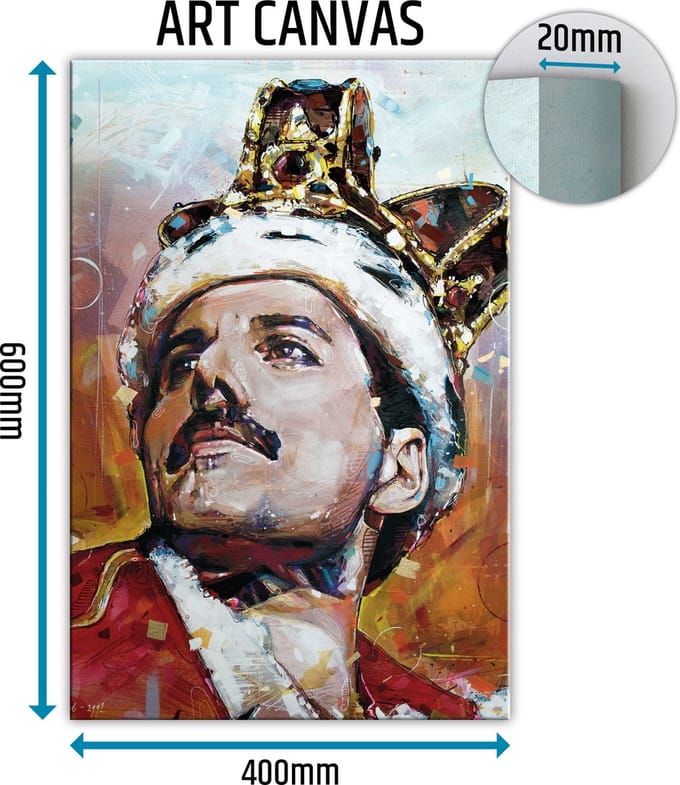 Freddie Mercury 01 canvas schilderij 40x60 cm