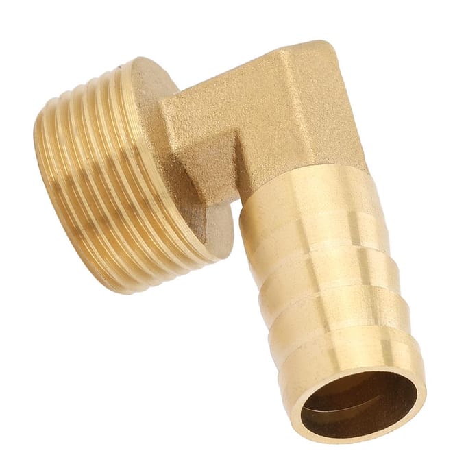 1pc 34  Male Thread Brass Elbow Barbed Coupling Connector Hose Fitting (16mm)