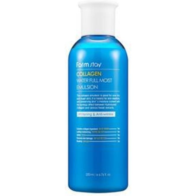 Farmstay Collagen Water Emulsion Pleinement Hydratante Raffermissante pour le Visage 200ml blue