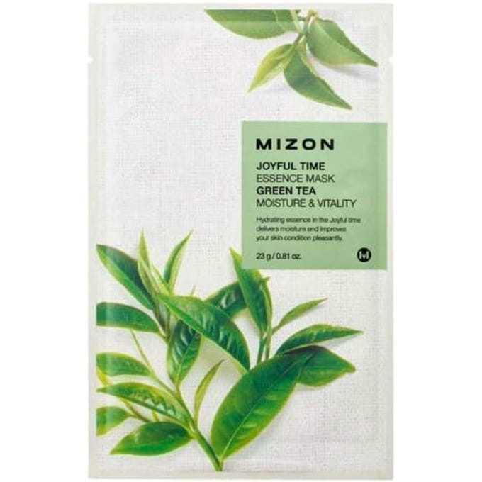 Mizon, Joyful Time Essence Beauty Masker, Groene Thee, 1 vel, 23g (0,81 oz) beige
