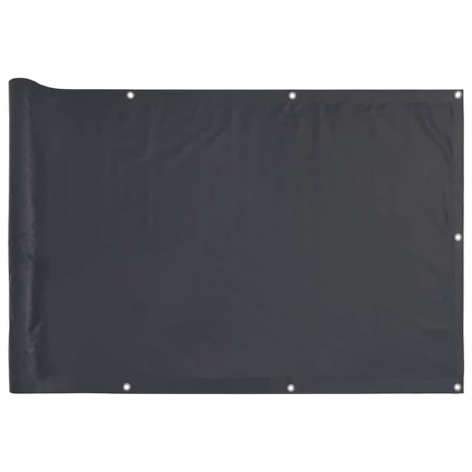 vidaXL - Balkonscherm - 500x75 - cm - PVC - antracietkleurig