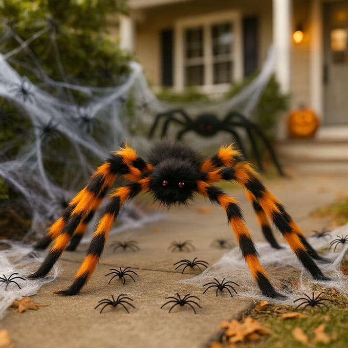 XXL Spin Halloween Decoratie - Halloween Decoratie - Halloween versiering - Spin - 85cm