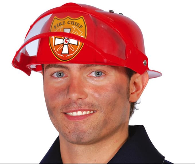 Fiestas Guirca - Rode Brandweerhelm 20 cm.