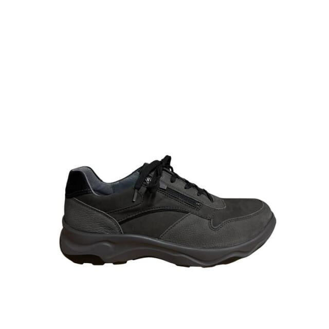Waldläufer Heren Sneaker - 718006-310-696 Donkergrijs - Wijdte H - Maat 9 (43)