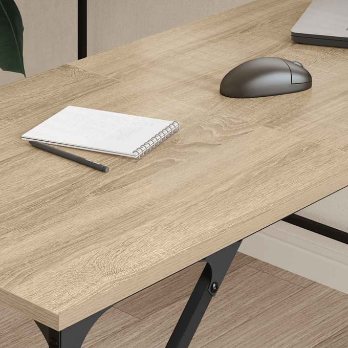 vidaXL - Bureau - 149x149x75 - cm - bewerkt - hout - sonoma - eikenkleurig