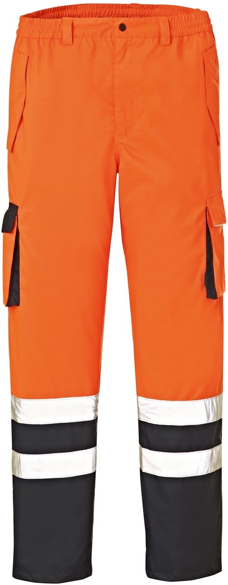 4PROTECT Warn-Wetters-beschermingsbroek Baltimore feloranje/marineblauw