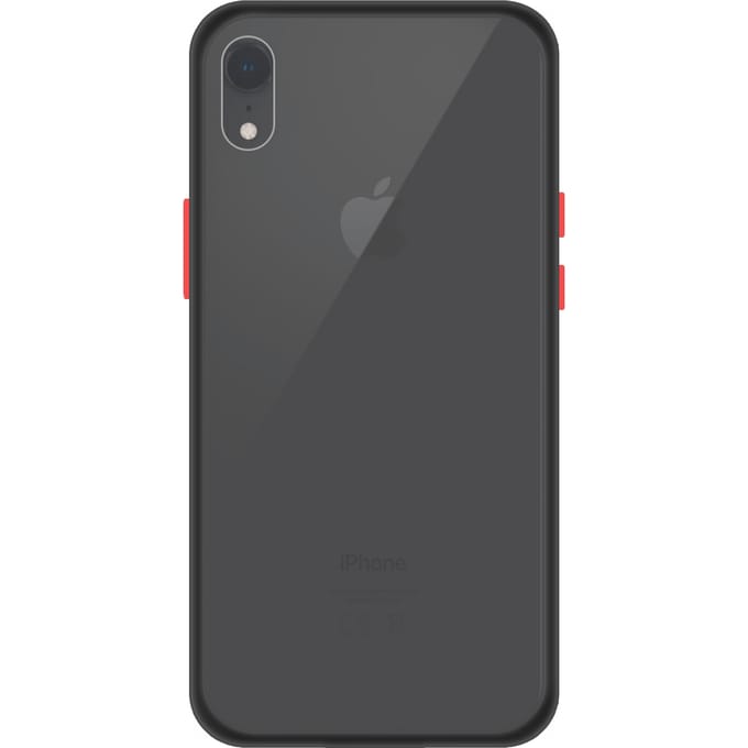 iPhone XR Back Cover - Zwart/Transparant