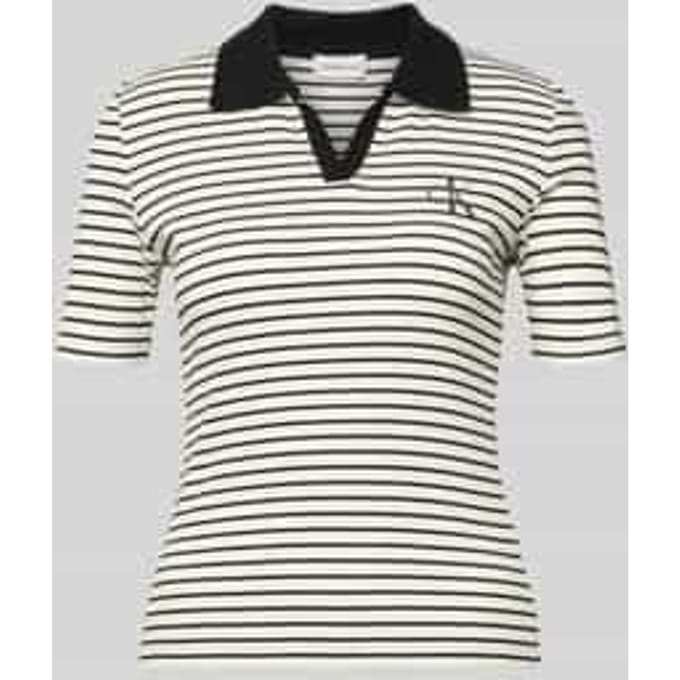 slim fit poloshirt met label-stitching