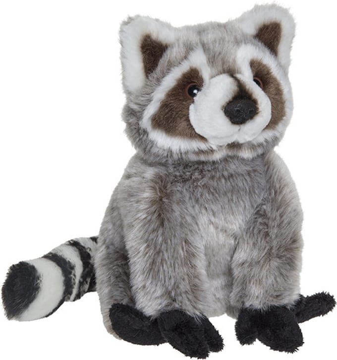 Nature Planet Wasbeer knuffel - pluche - 18 cm - knuffeldier