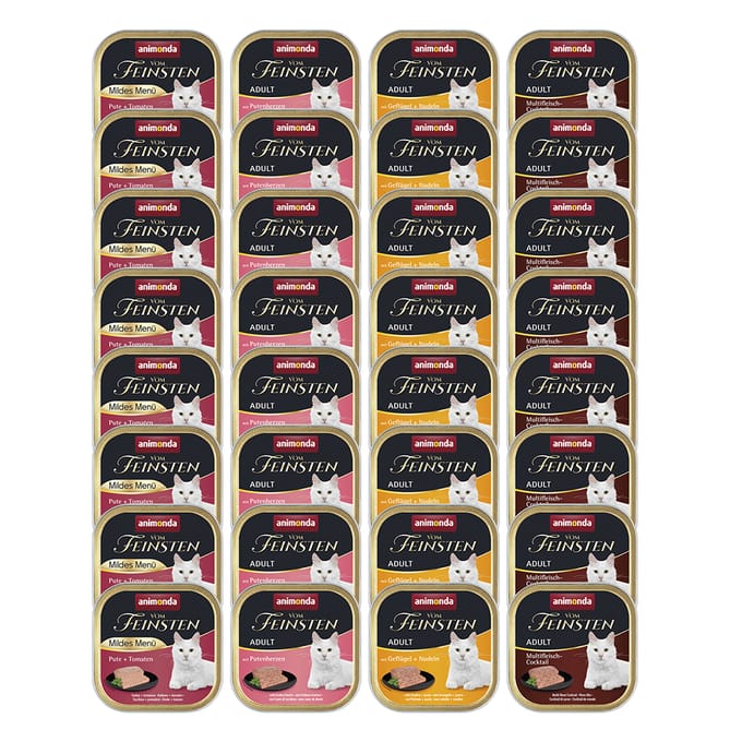 32x100g Mix Gevogelte (4 Smaken) animonda vom Feinsten Kattenvoer