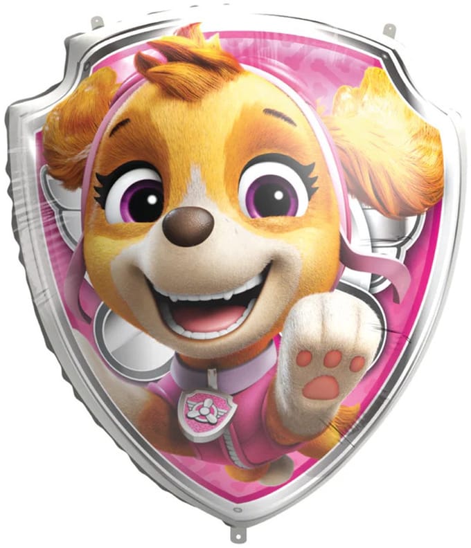 Paw Patrol Skye-vormige folieballon 68x75 cm