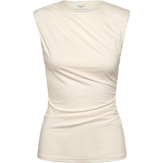 Rosemunde Billie Sl Drape Top Dames - Topjes - Gebroken wit - Maat 42